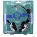 Fone De Ouvido Inova FON-8679 Estéreo Com Microfone E Controle De Volume P2