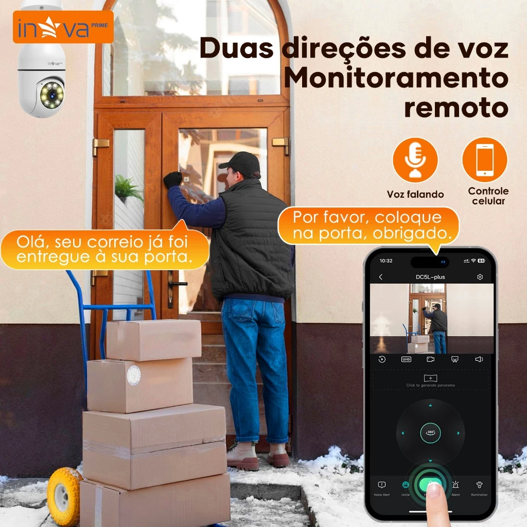Câmera De Segurança Smart WiFi - INOVA - MD-20158 - Imagem 5