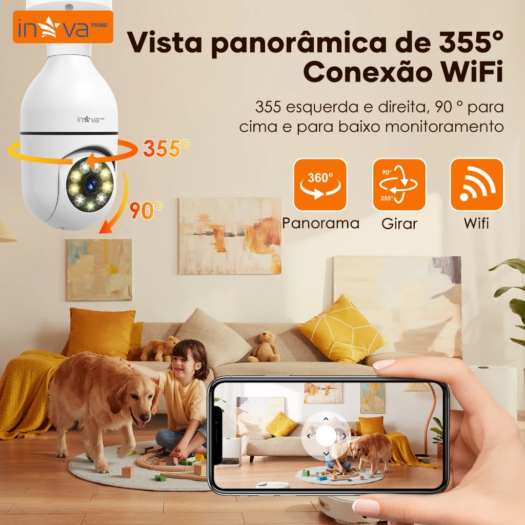 Câmera De Segurança Smart WiFi - INOVA - MD-20158 - Imagem 4