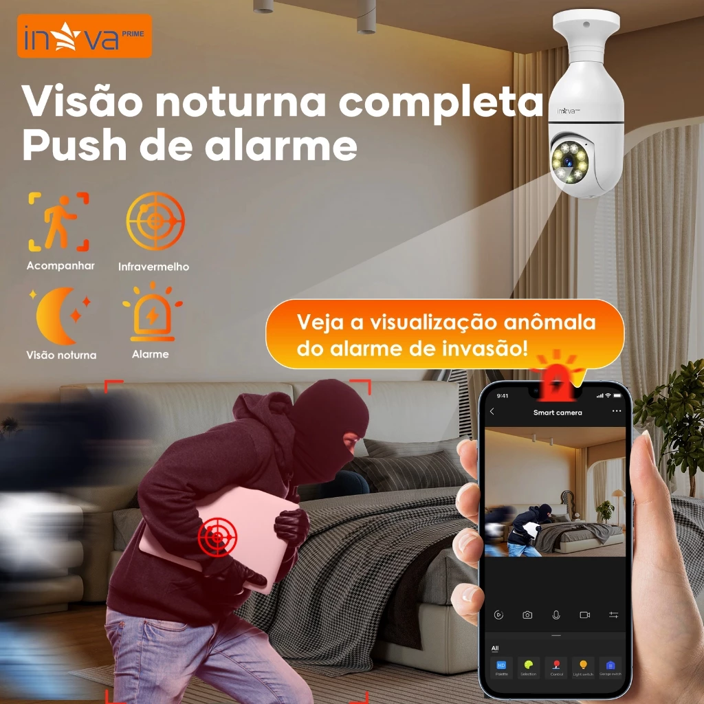 Câmera De Segurança Smart WiFi - INOVA - MD-20158 - Imagem 3