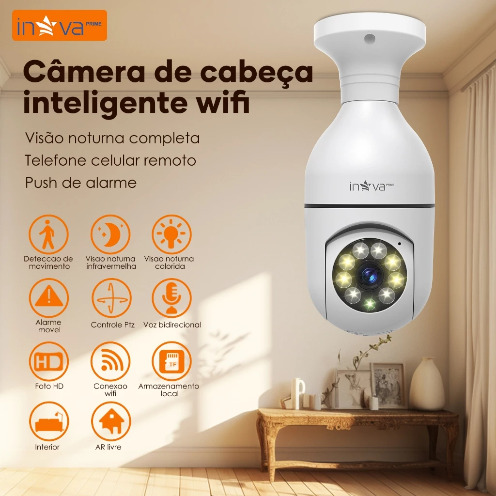 Câmera De Segurança Smart WiFi - INOVA - MD-20158 - Imagem 2